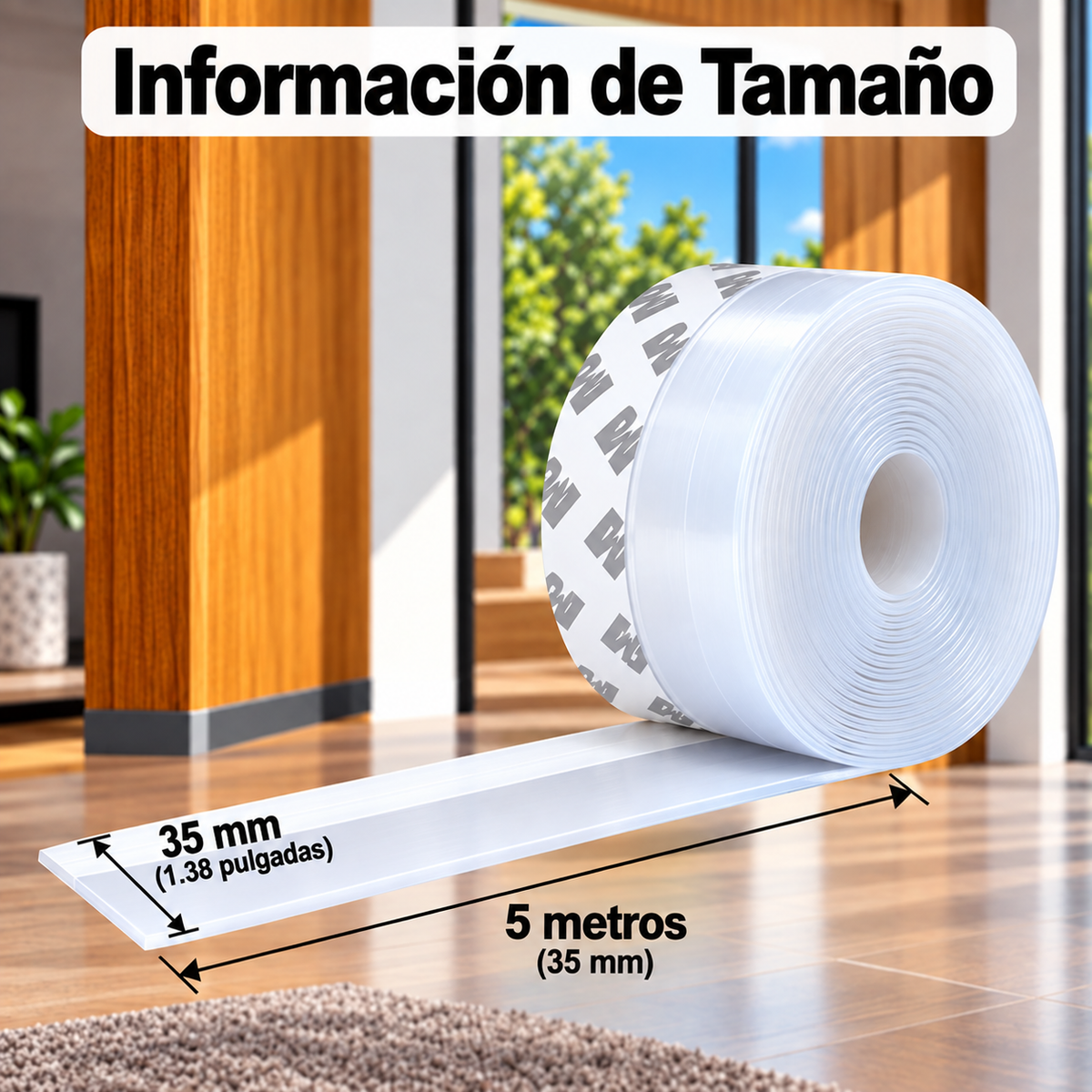 Burlete Adhesivo para Puertas y Ventanas | Sellador contra Aire, Polvo y Ruido